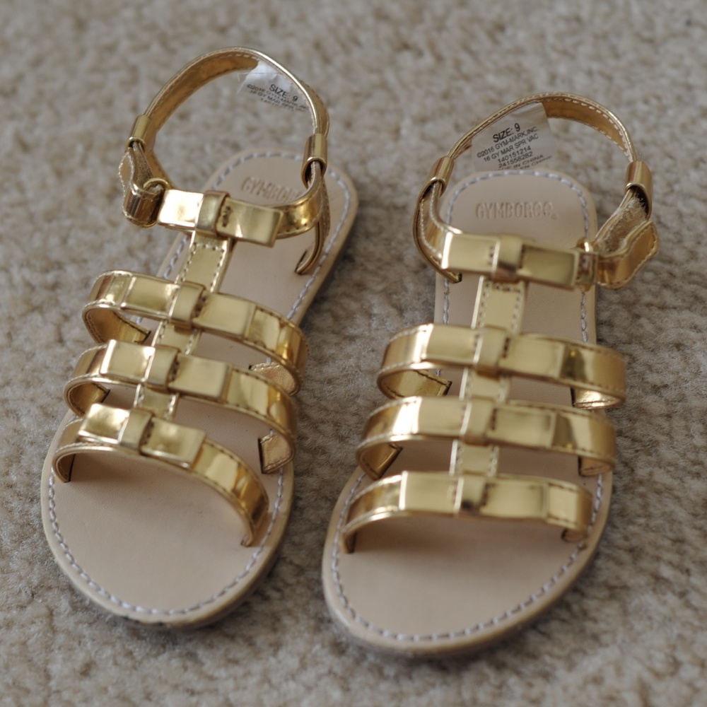 Gymboree gold girls sandals